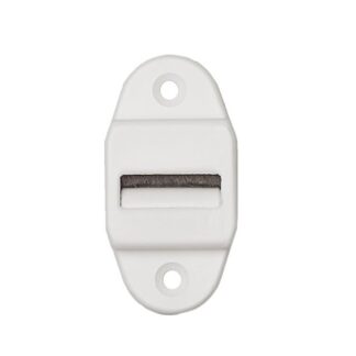 Gurtführung mit Bürste senkrecht weiss LA 45 mm