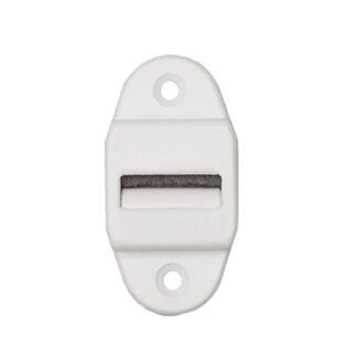 Gurtführung mit Bürste senkrecht weiss LA 45 mm