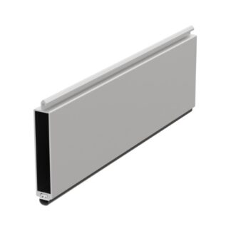 Hohlkammer-Endleiste 12/50 mm silber eloxiert